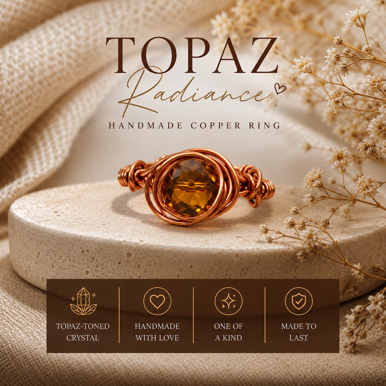 Topaz Radiance — Warmth, Glow & Artisan Energy