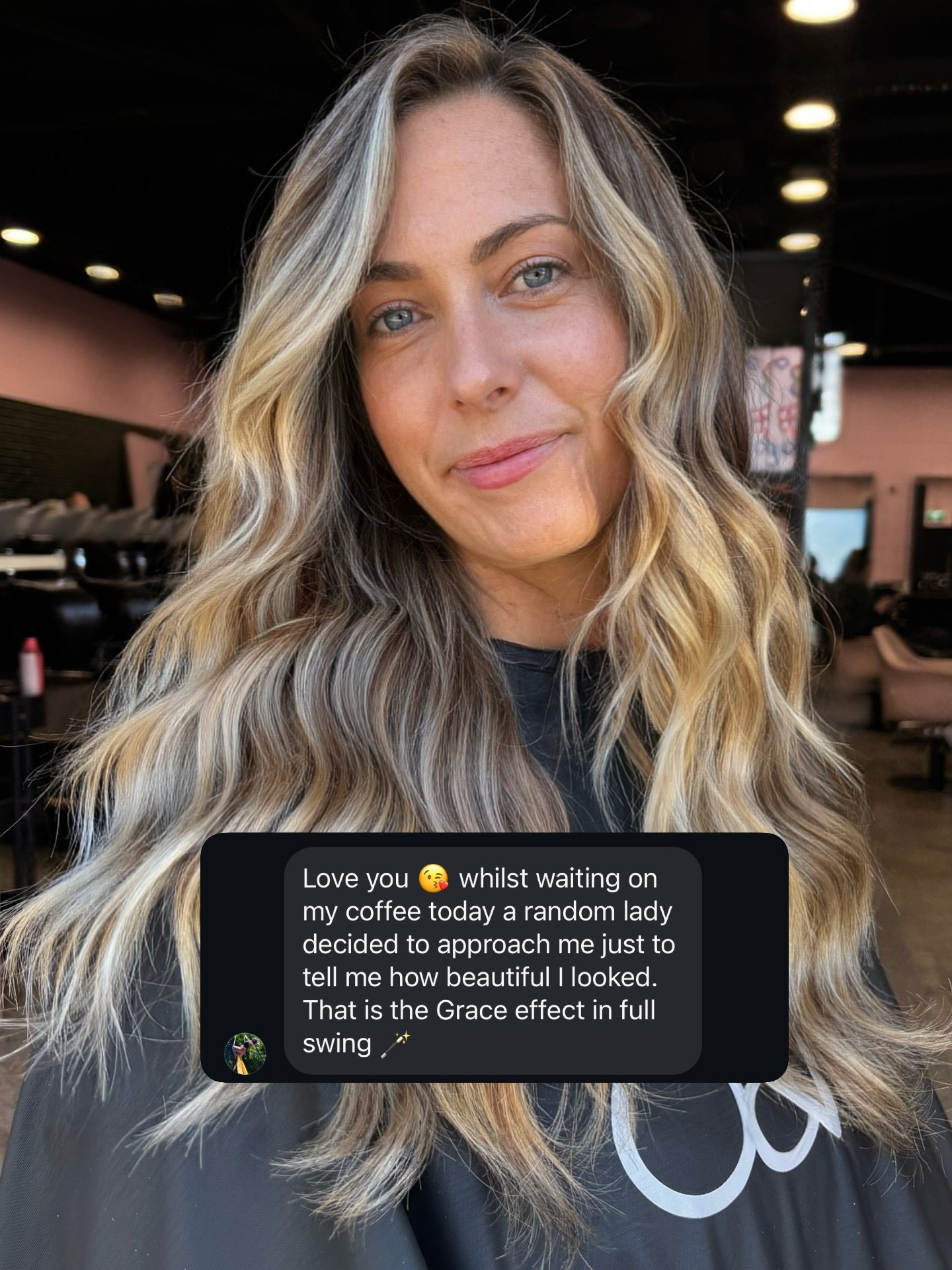 This is my WHY!! 

Shoutout to my girl @k8tiejayne with the most hair and the most love 🥹🩷

Whether it&rsquo;s blonde, bronde, peach or pink.. it&rsquo;s always full of smiles,  wholesome chats and big appreciation. 

Thank you ✨🩷