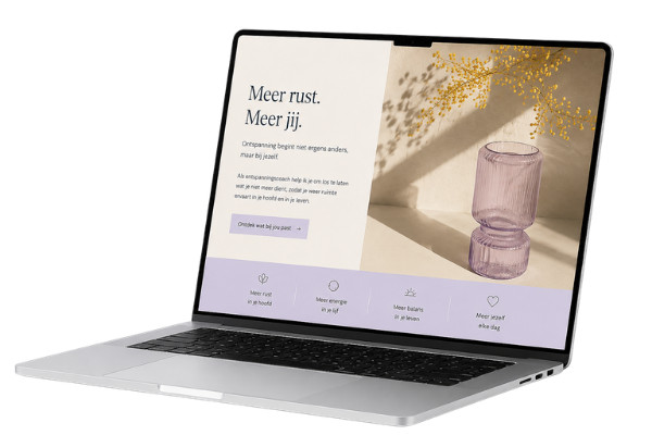 afbeelding van een webdesign voor coach of therapeut