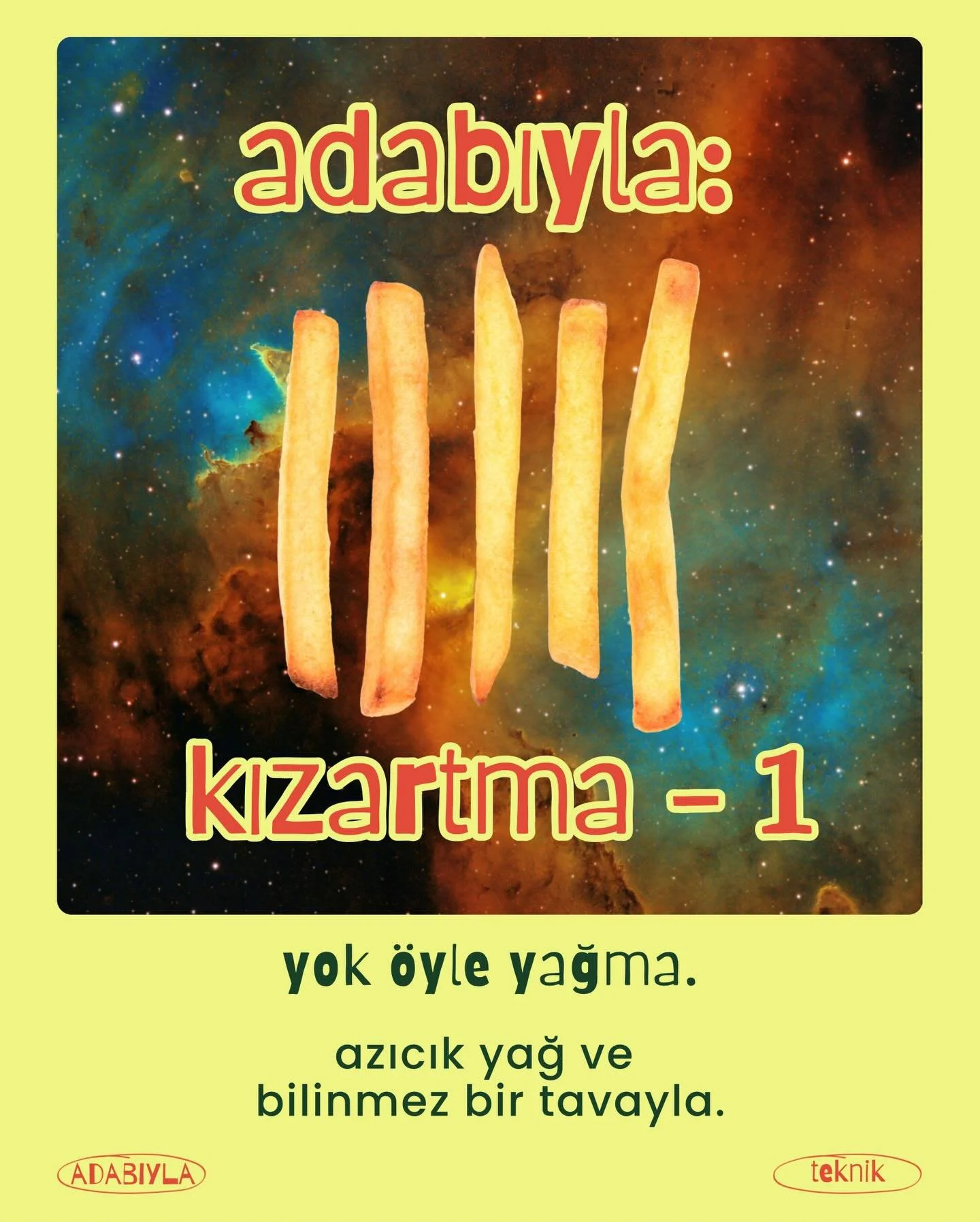 dışarıdaki kızartmalar &ccedil;ok k&ouml;t&uuml; &ccedil;ok.
ayda yılda bir olsa da, ocağı temizlemek i&ccedil;in 3 kutu ıslak temizlik bezi harcamanız da gerekse, kendi yağınızla kendi tavuğunuzla kavrulun g&ouml;z&uuml;n&uuml;z&uuml; seveyim.
valla