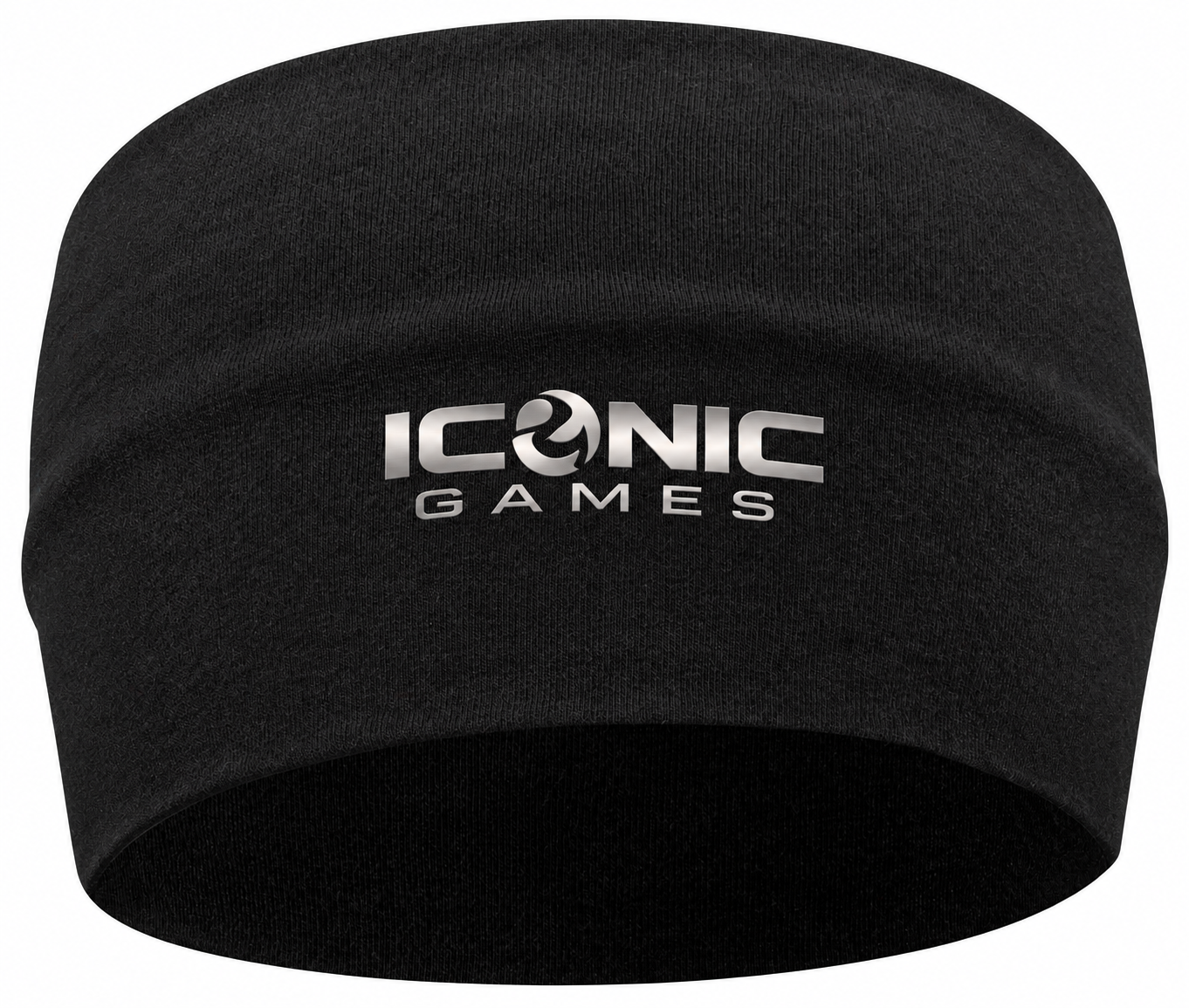 Svart pannband med ICONIC GAMES-logotyp.png