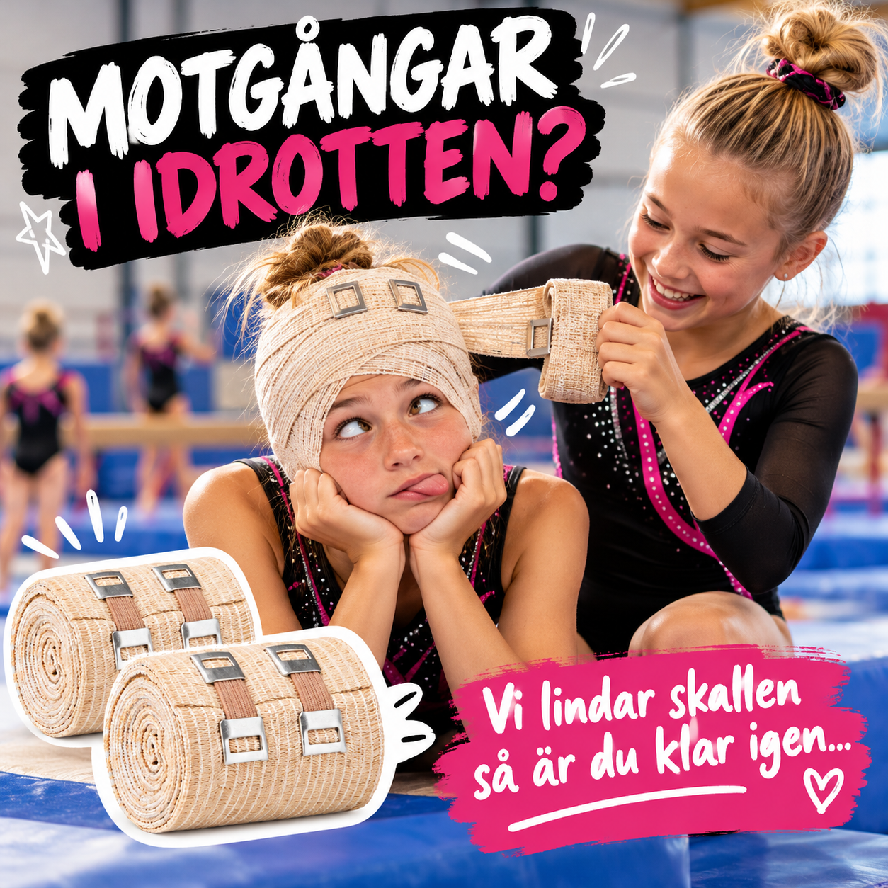 Humoristisk gymnastik med bandage.png