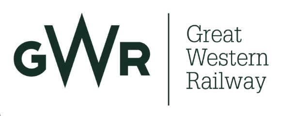 Logo of Great Western Railway with initials GWR and the full name to the right.