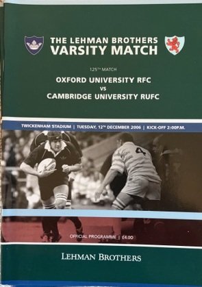 12/12/2006 : Oxford v Cambridge