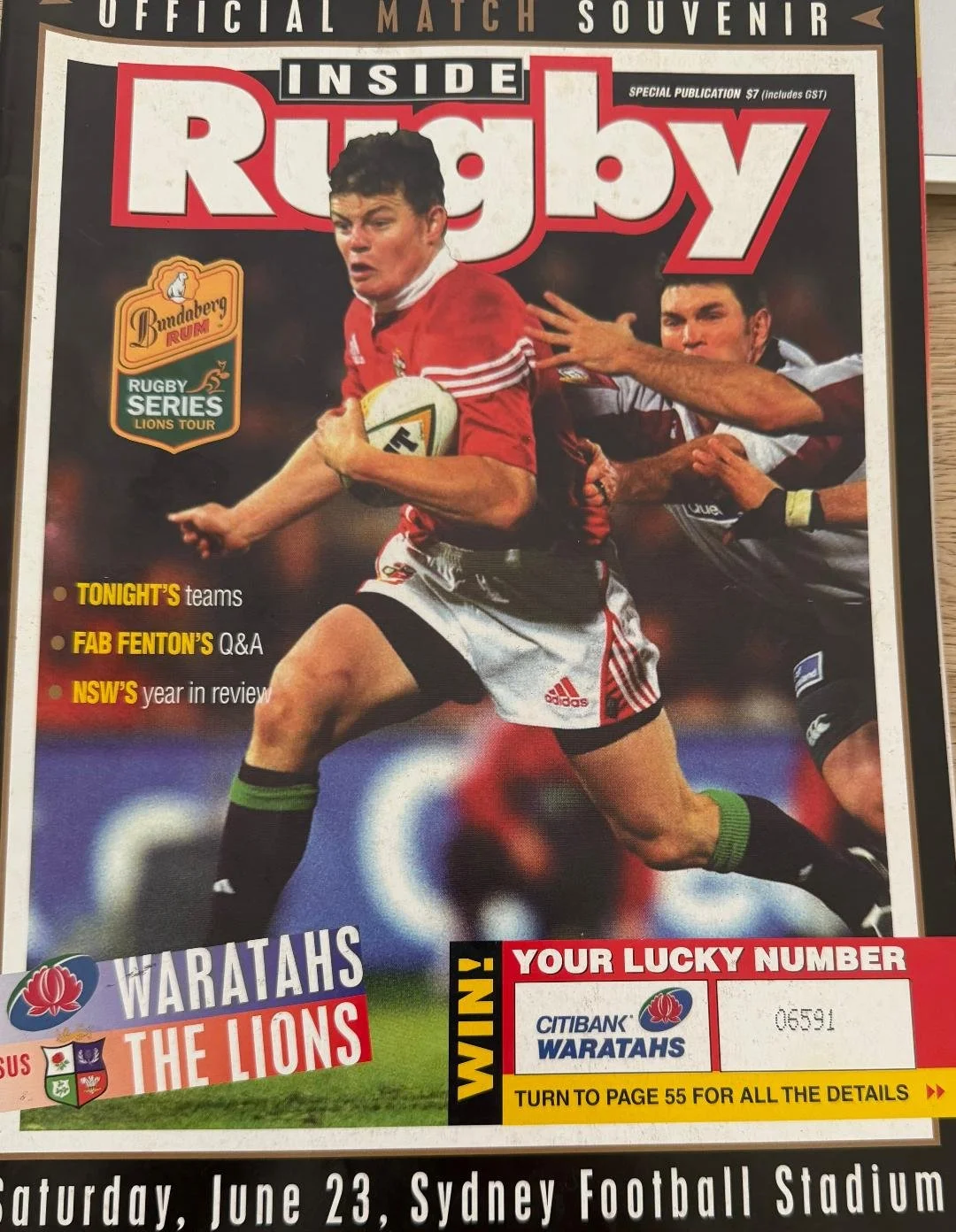 23/06/2001 : Waratahs v British Lions