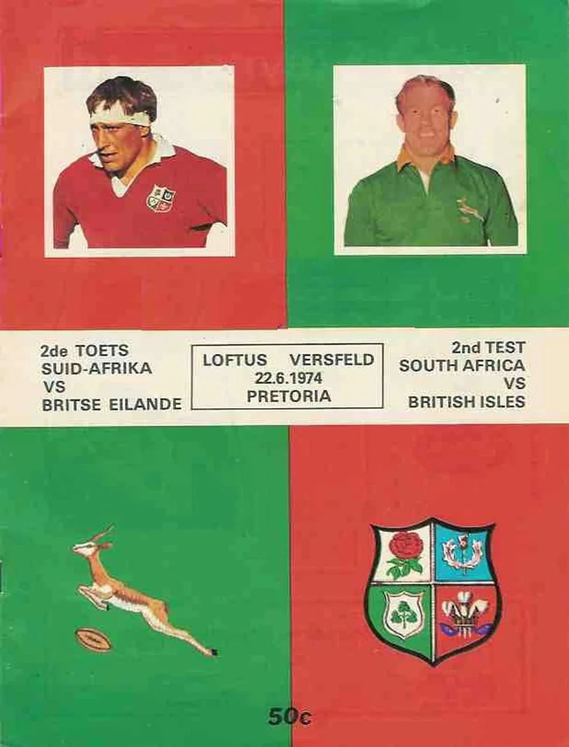 22/06/1974 : British Lions v South Africa (2nd Test) and Ticket
