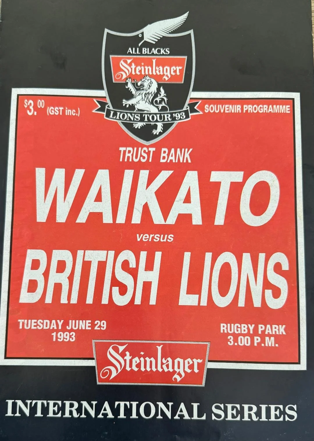 29/06/1993 : British Lions v Waikato