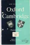 10/12/1968 : Oxford v Cambridge