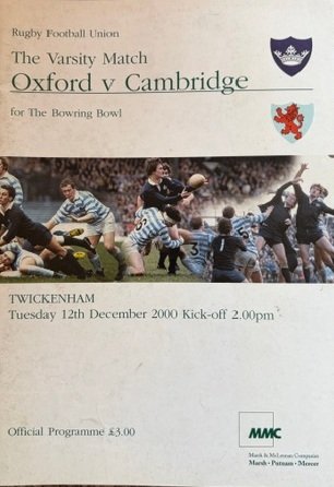 12/12/2000 : Oxford v Cambridge