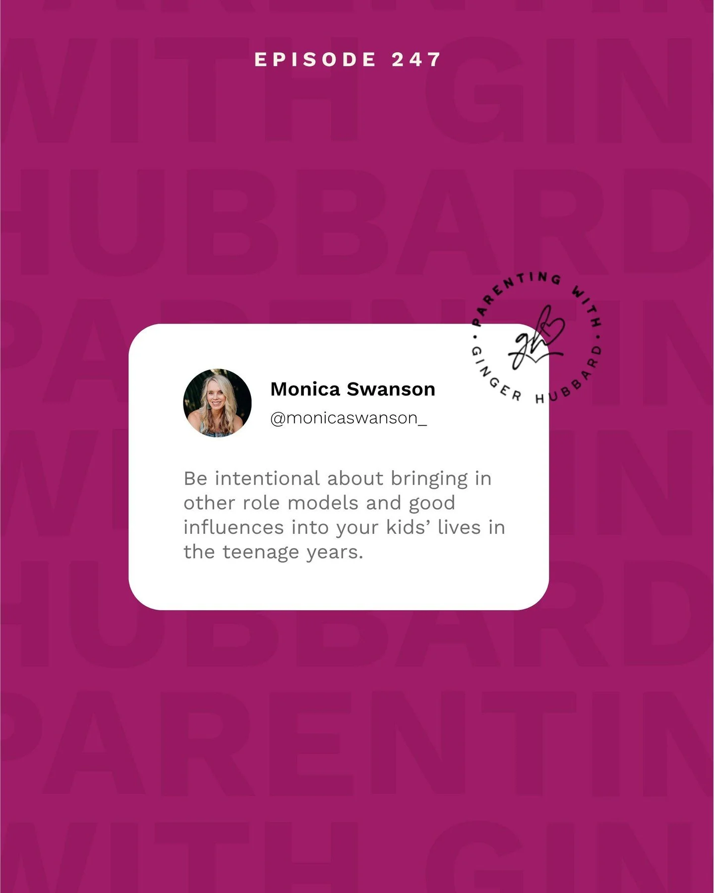 Episode 247 |  What Every Teenage Boy Needs From His Mom with Monica Swanson

🎙️PODCAST LINK IN PROFILE! 🎧

Special thanks to our sponsors:
@ctcmath
@weheartnutrition

#parentingwithgingerhubbard #parenting #podcast #children #kids #biblicalparenti
