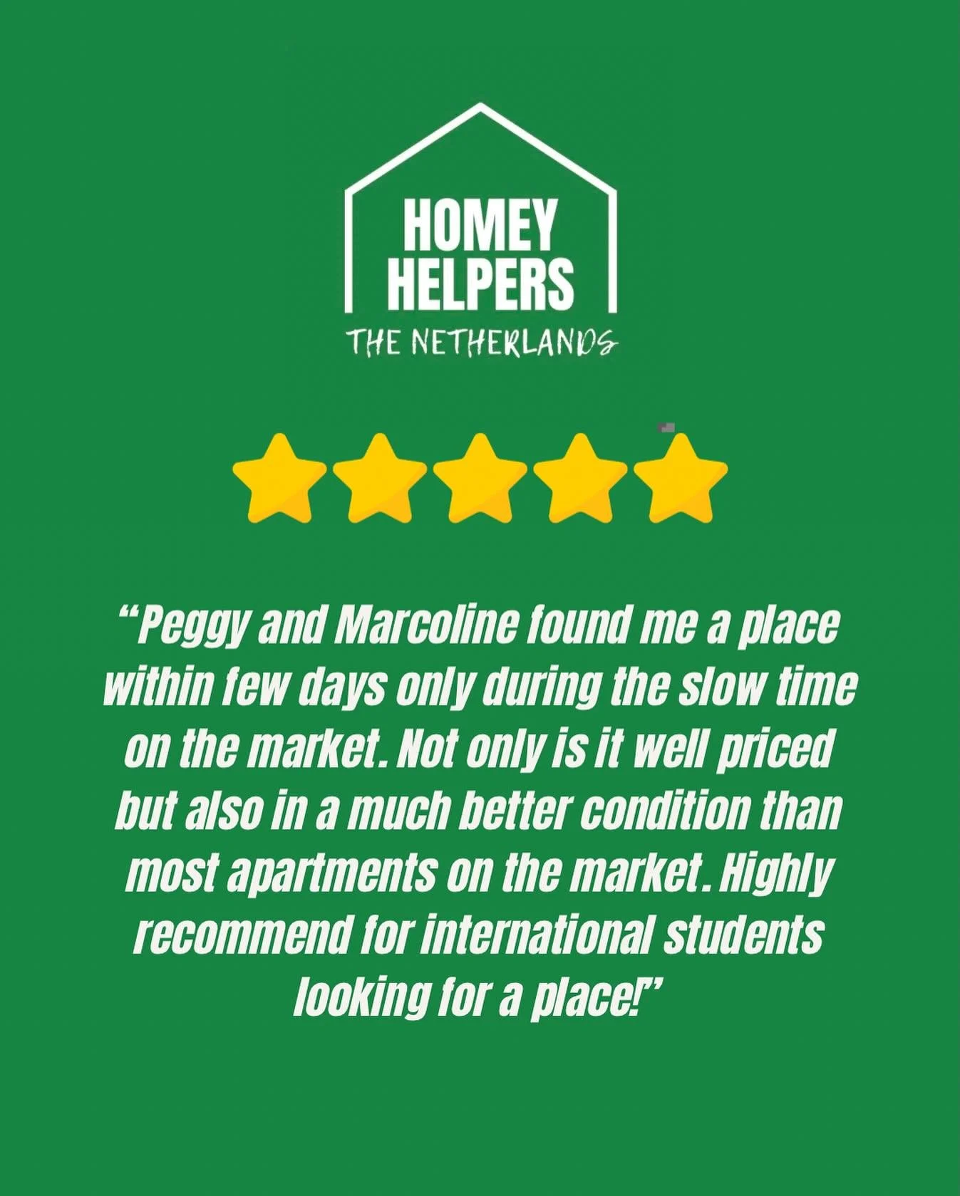 A new home found in DAYS, not weeks! That&rsquo;s the Homey Helpers difference. Our clients don&rsquo;t just find apartments, they find well-priced homes in better condition than most options out there, even during competitive times! 🏆

👉 Ready to 