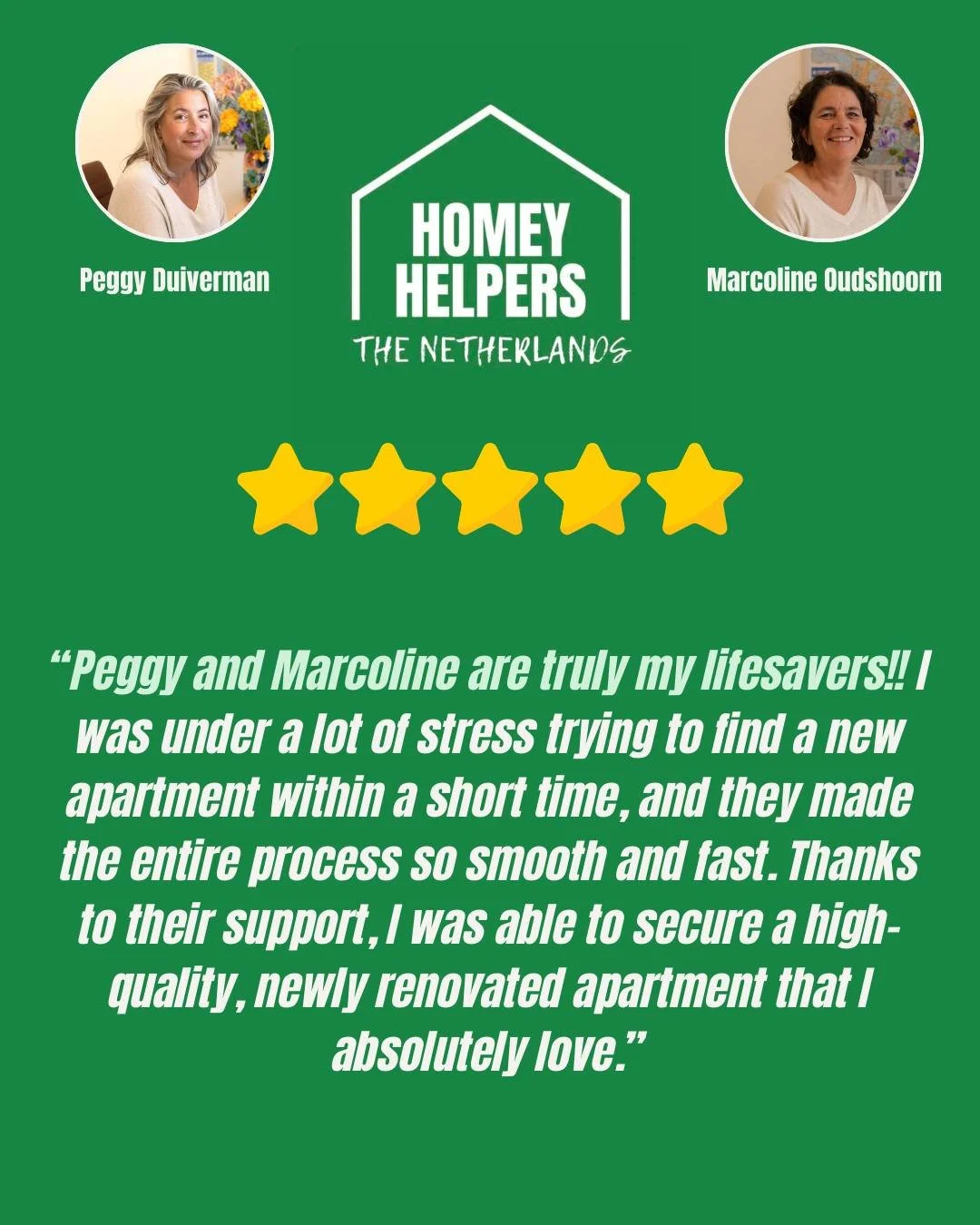 Lifesavers? We like the sound of that. 😏

Annie came to us very stressed about finding a new apartment in The Hague in a very short amount of time. We took the stress out of her search and found her a place she can call home for the future. 

Are yo