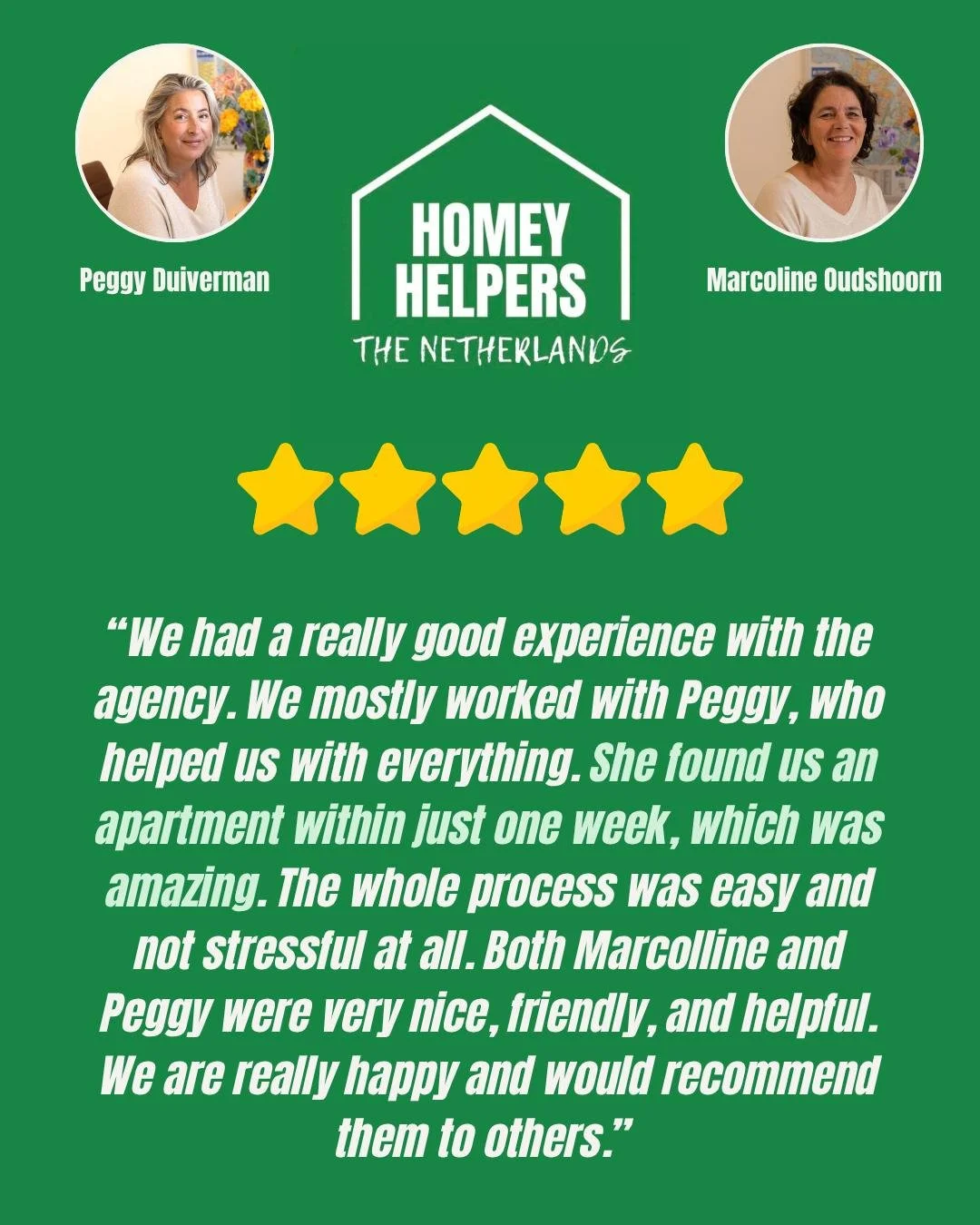 We can't promise to find you a new apt in #TheHague in one week but...

It's not uncommon. Many of our clients come to us after searching for weeks, if not months for an apartment in this housing market. 

For them, we're their last hope. And we deli