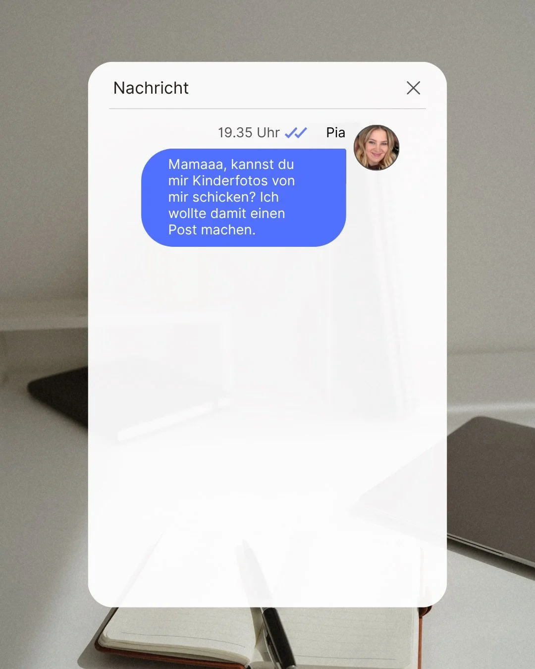 &bdquo;Ganz viele Bilder mit Papa und dir, war ich nie dabei?&ldquo;

&hellip;das hat meine Mama mir  tats&auml;chlich geschrieben, als ich sie nach alten Kinderbildern f&uuml;r ein Posting gefragt habe.

&bdquo;GENAU DAS ist doch was ich immer sage!