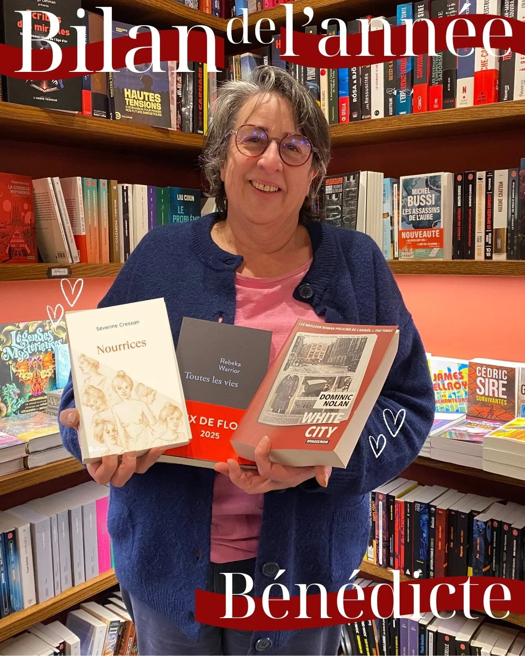 Un peu de chaleur (litt&eacute;raire) en cette journ&eacute;e glaciale ❄️ 
B&eacute;n&eacute;dicte vous pr&eacute;sente ses 3 coups de &hearts;️ de 2025 :

🧑&zwj;🍼&nbsp;"Nourrices" de S&eacute;verine Cressan
💫 "Toutes les vies"