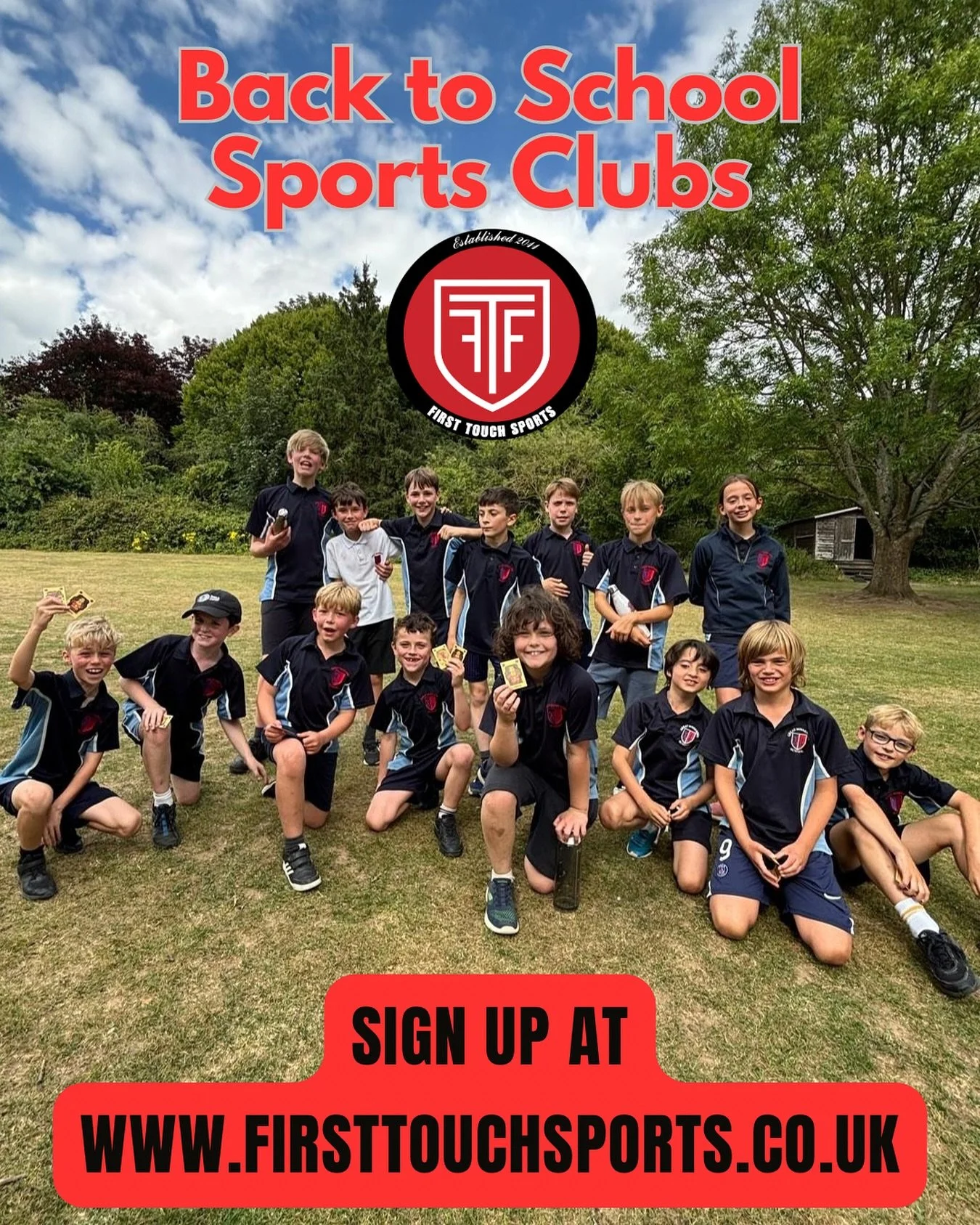 🍂 AUTUMN TERM SCHOOL SPORTS CLUBS 🎾

With schools returning this week for the start of the new academic year, we are accepting bookings for our School Sports Clubs for the Autumn Term 🎉

Head to www.firsttouchsports.co.uk to sign up 📲

DEADLINE T
