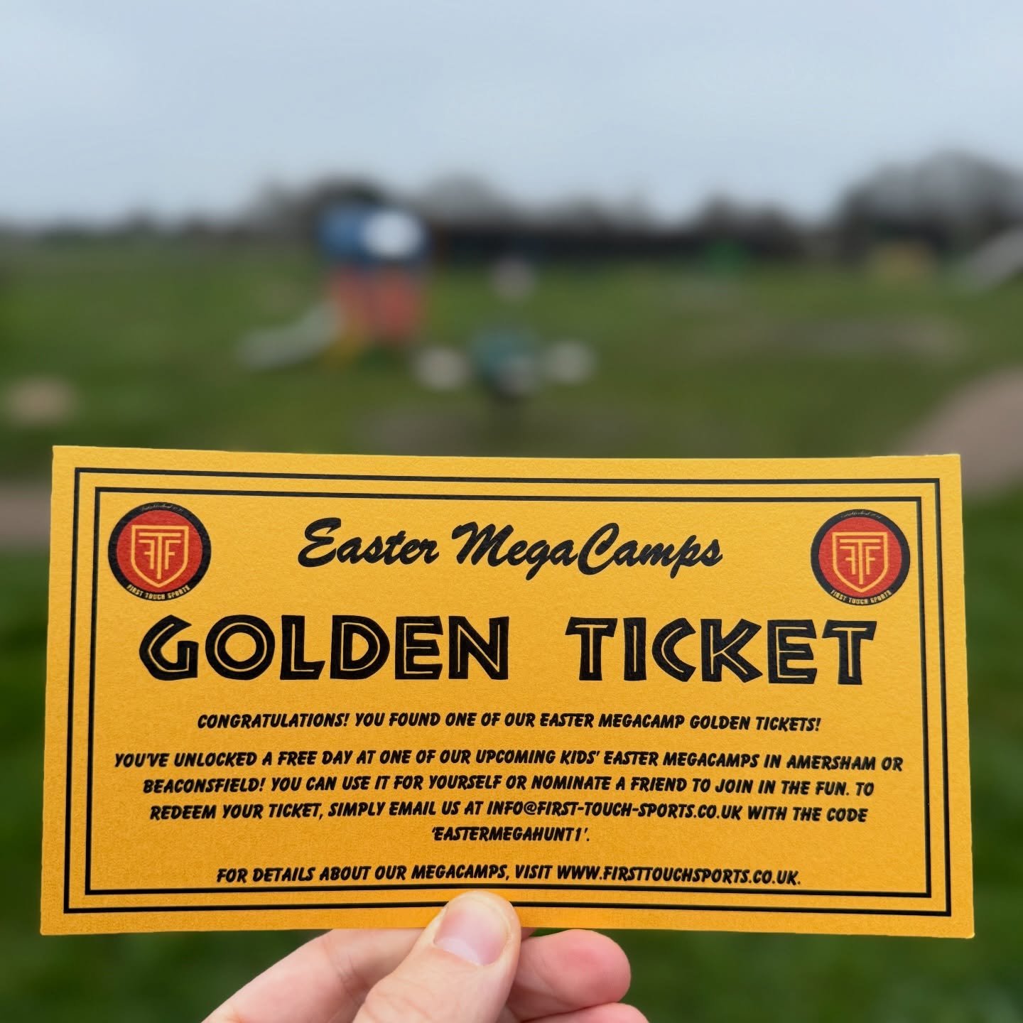 THE EASTER MEGA-HUNT IS ON! 🐣🏃&zwj;♂️

We&rsquo;ve hidden 🔟 Easter Eggs at various play parks in the local area! Inside these eggs is an Easter MegaCamp GOLDEN TICKET! 🎫 

These Golden Tickets unlock 1️⃣ FREE day at either of our upcoming Easter 