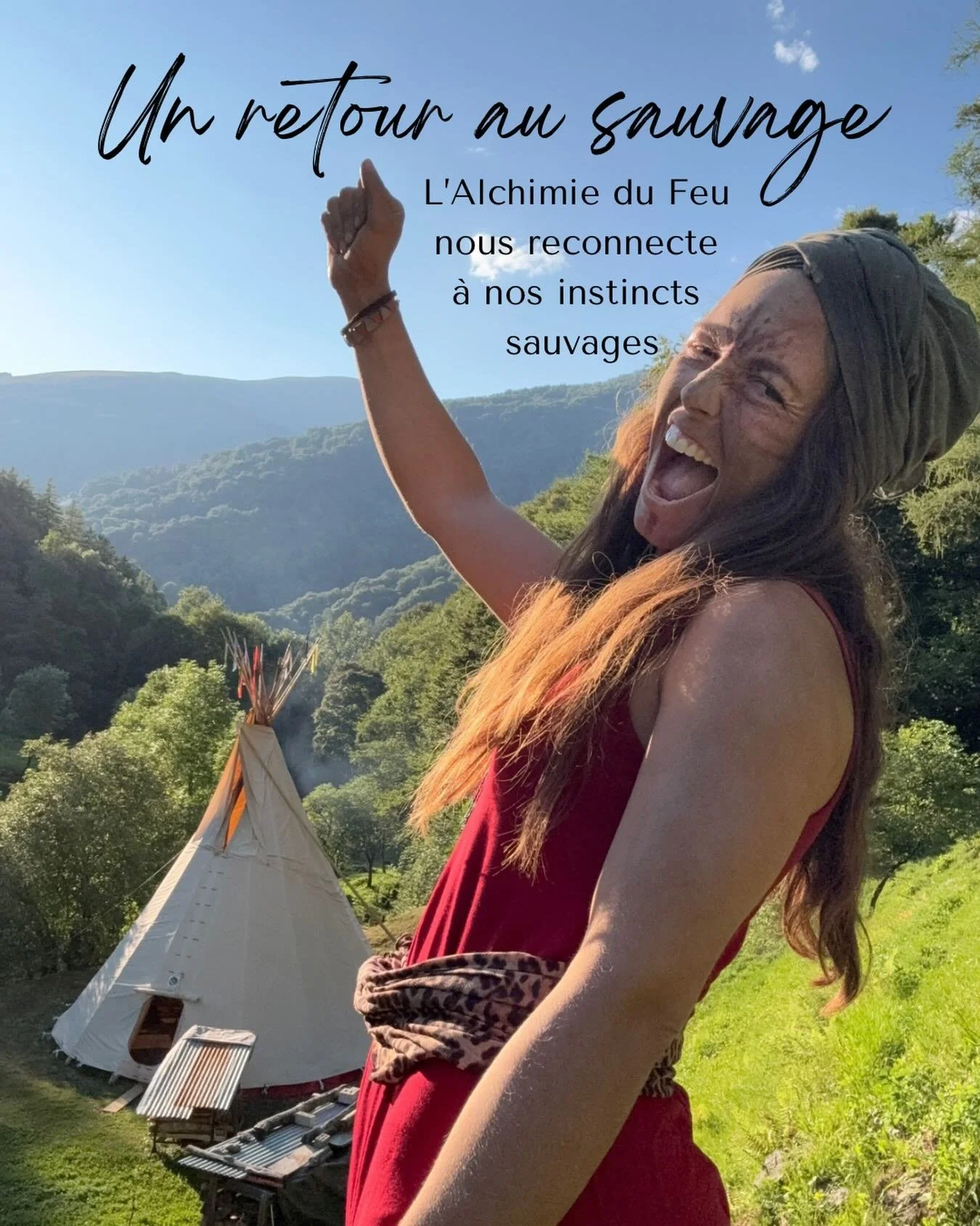 Vivre un mois sans contacts t&eacute;l&eacute;phoniques, ni r&eacute;seaux sociaux.
Vivre un mois, &agrave; dormir &agrave; c&ocirc;t&eacute; du feu, sur le ventre de la terre. 
Me laver dans la rivi&egrave;re. Seulement &eacute;couter la palpitation