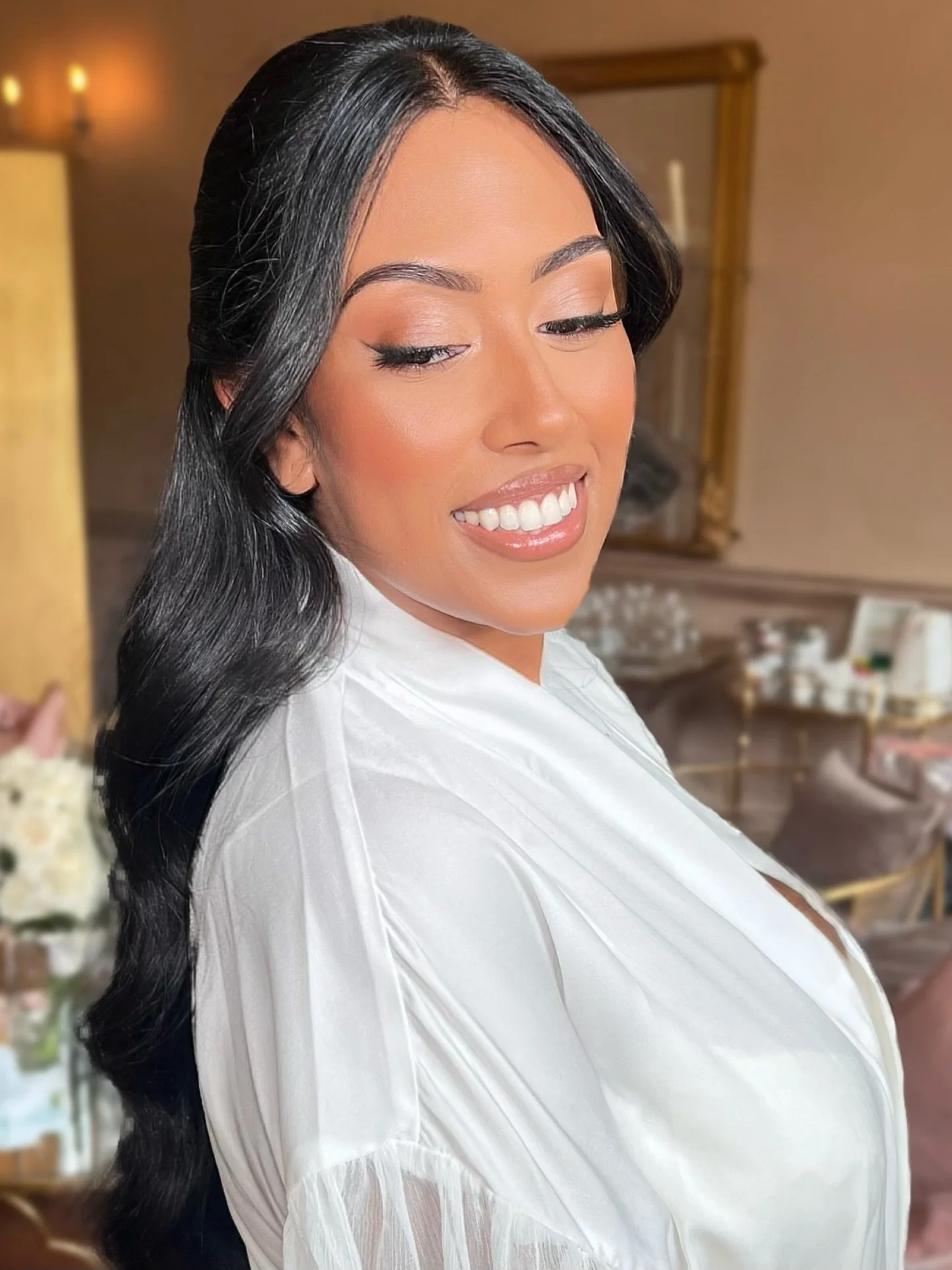 Gorgeous gorgeous Rehana! You&rsquo;ll always get me on a super clean look, this is so timeless! &amp; that skin smooth like butter!