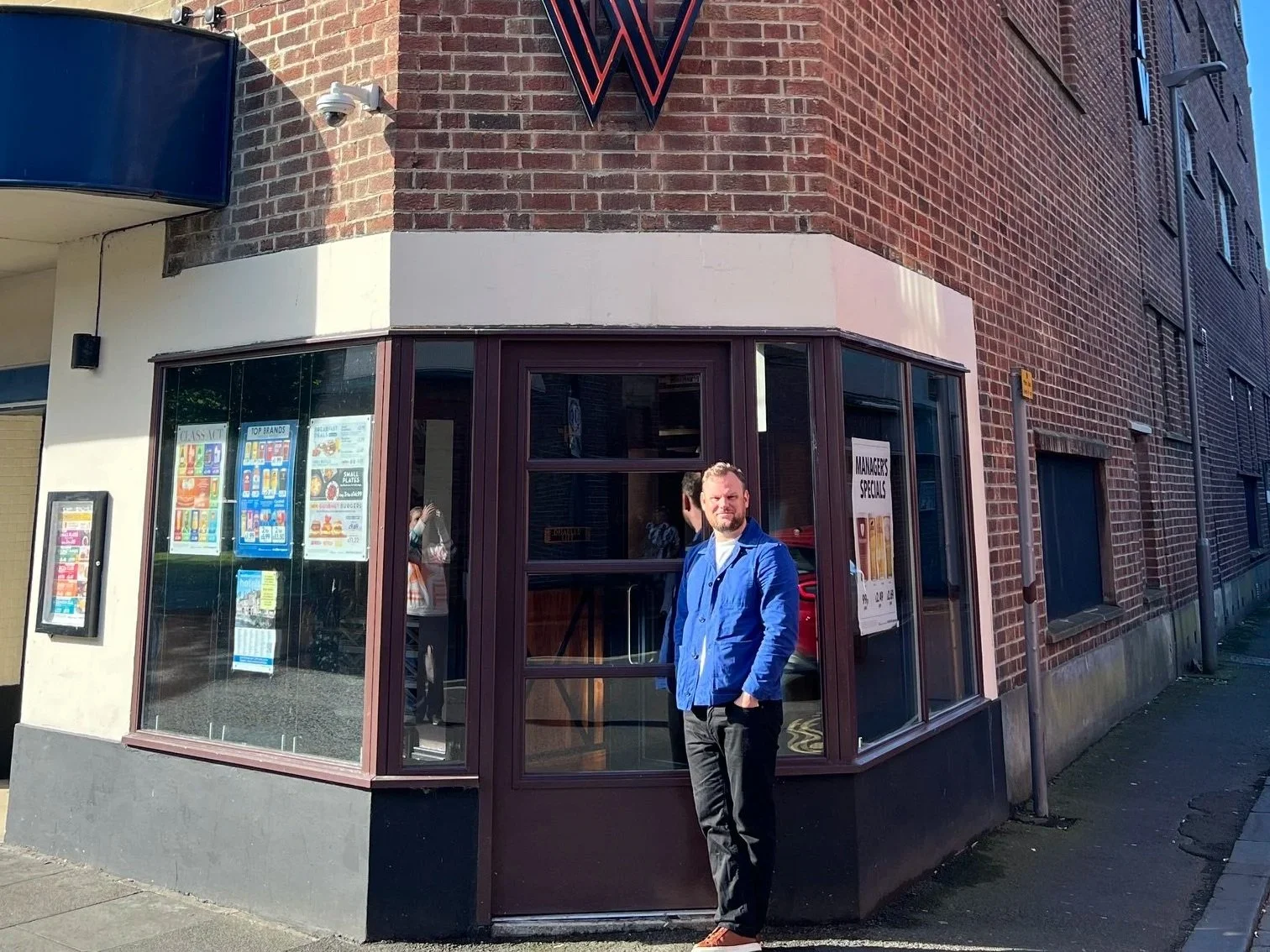 Joe Hufton outside The Wallaw in Blyth