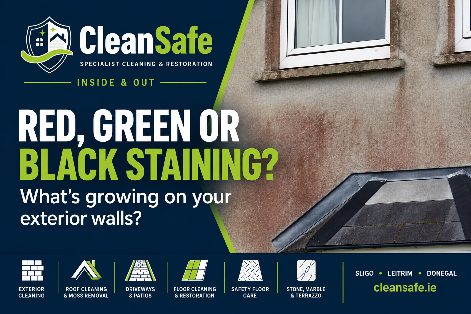 Red, Green or Black Algae on Exterior Walls: What Is It and How Do You Remove It?