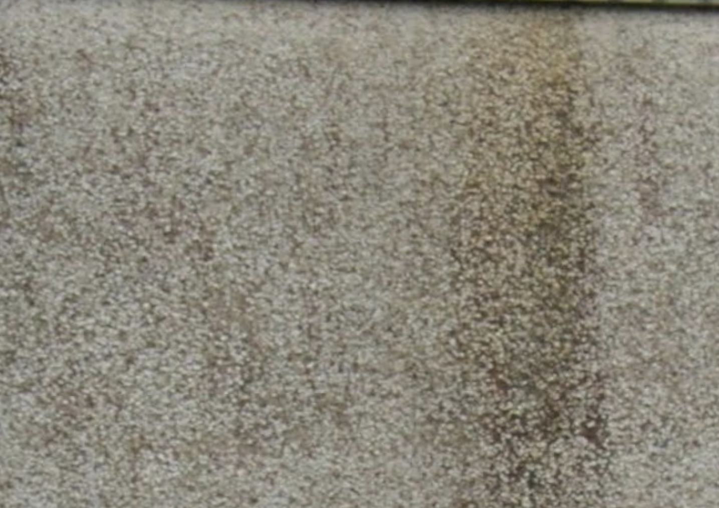 Mixed dark and coloured staining on textured exterior render