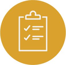 Checklist on a clipboard with checkmarks