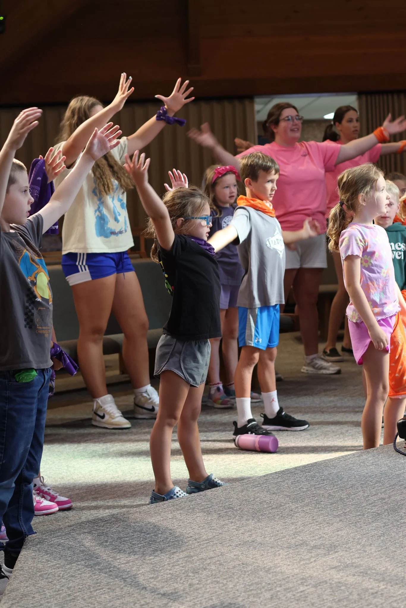Children praise dancing