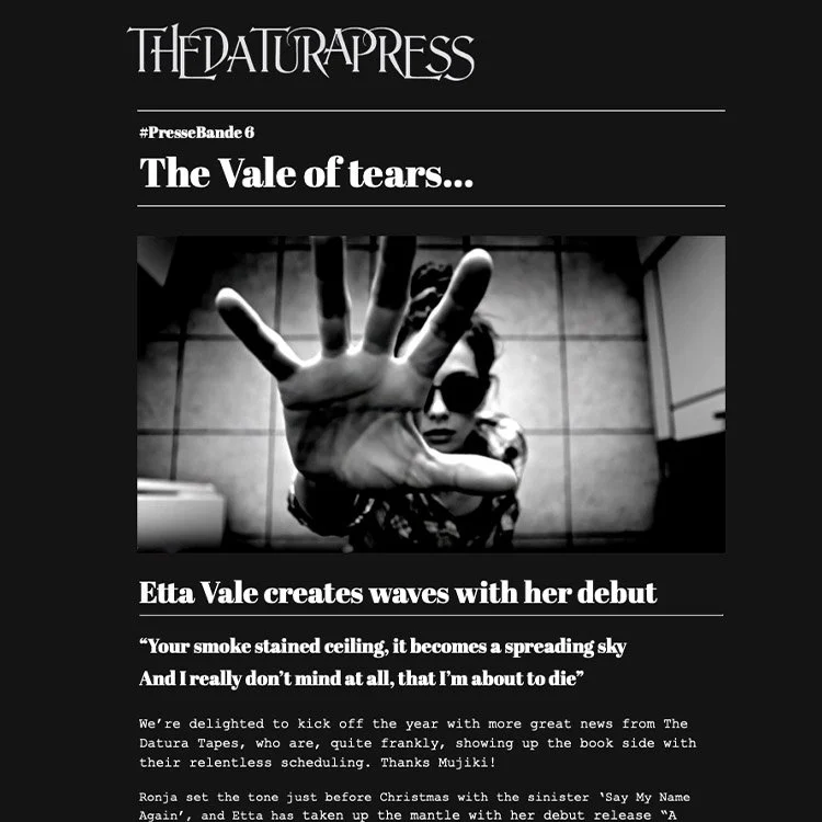 A black and white image featuring a person wearing a cowboy hat that covers part of their face, with a cracked texture overlay.