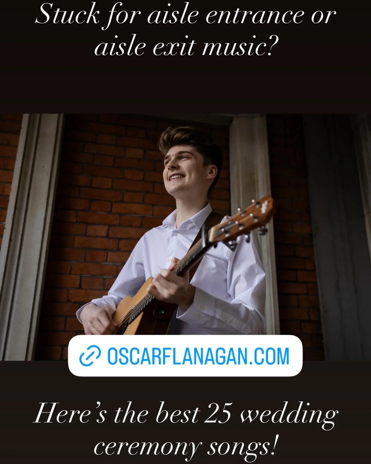 Can&rsquo;t find the right wedding ceremony music, need inspo? https://www.oscarflanagan.com/blog/stuck-for-aisle-entrance-or-aisle-exit-music

#wedding #weddingmusic #weddingsinger #weddingsuk #weddinginspiration