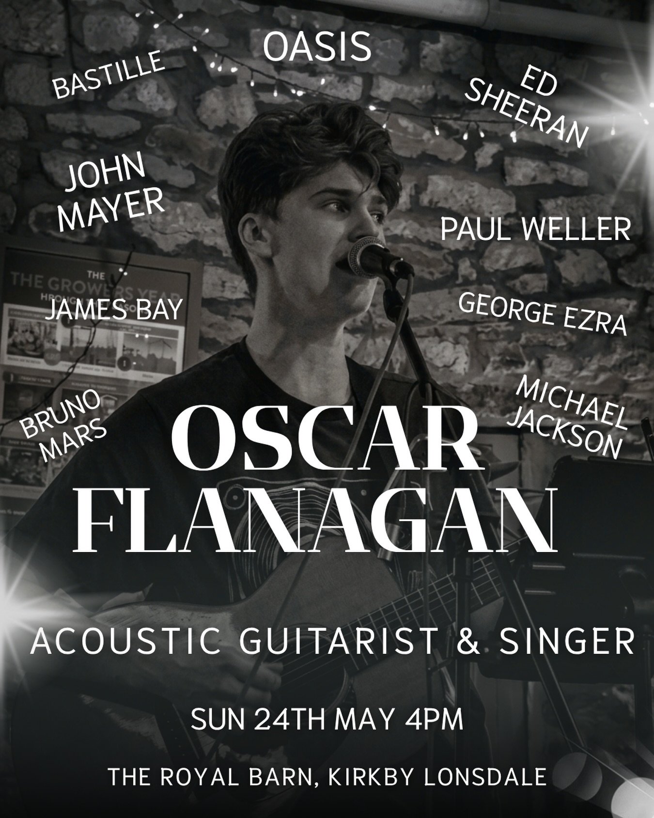 From Oasis to Ed Sheeran, Bruno Mars to Michael Jackson&hellip; what happens when you pack all of that into one guy and an acoustic guitar?

You&rsquo;re about to find out. 🎸 I&rsquo;m bringing a massive setlist of your absolute favorite tracks to T