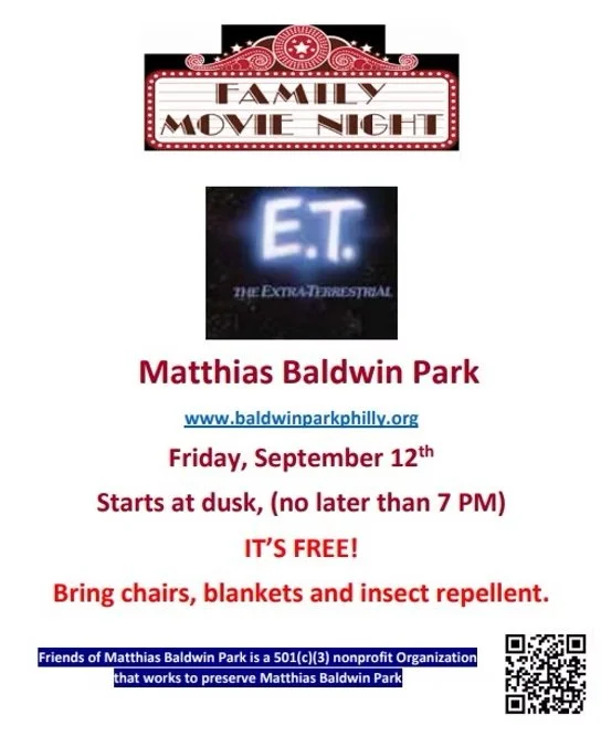 Family Movie Night at Baldwin Park: E.T. the Extra-Terrestrial