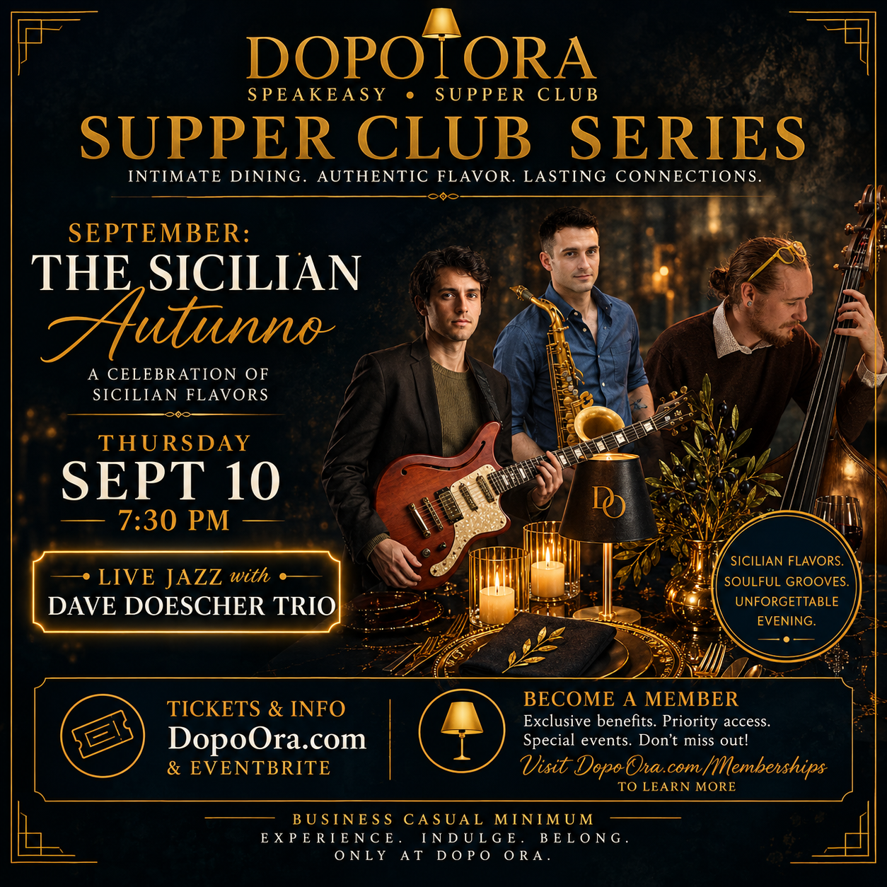 Dopo Ora Supper Club Series,  September The Sicilian Autunno