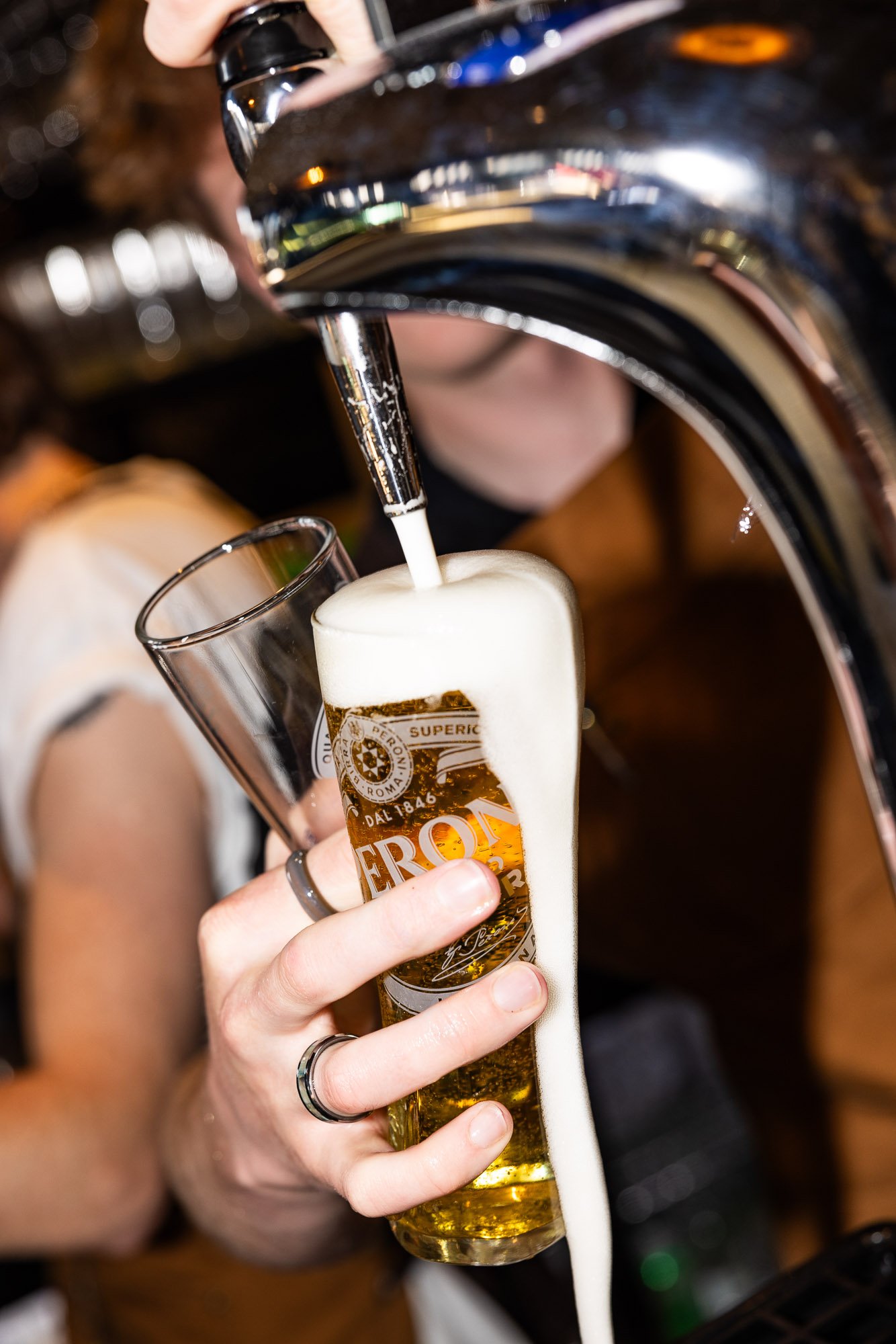 Pouring a pint