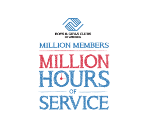 Boys & Girls Clubs of America logo with text "Million Members, Million Hours of Service"