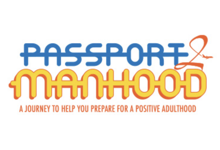 Logo for Passport 2 Manhood, with the tagline "A journey to help you prepare for a positive adulthood".