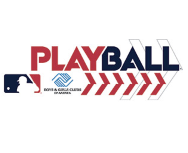 Logo of the Boys & Girls Clubs of America with the words "PLAY BALL" and a baseball graphic.