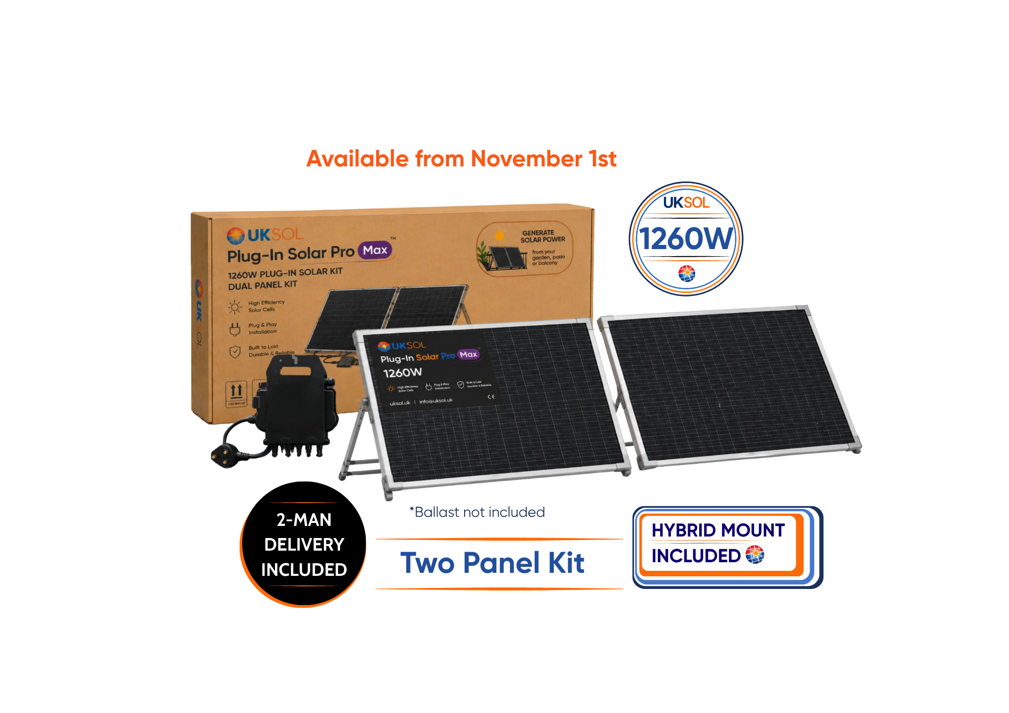 Max - 1260W (Plug-In Solar Pro) - Hybrid Mount