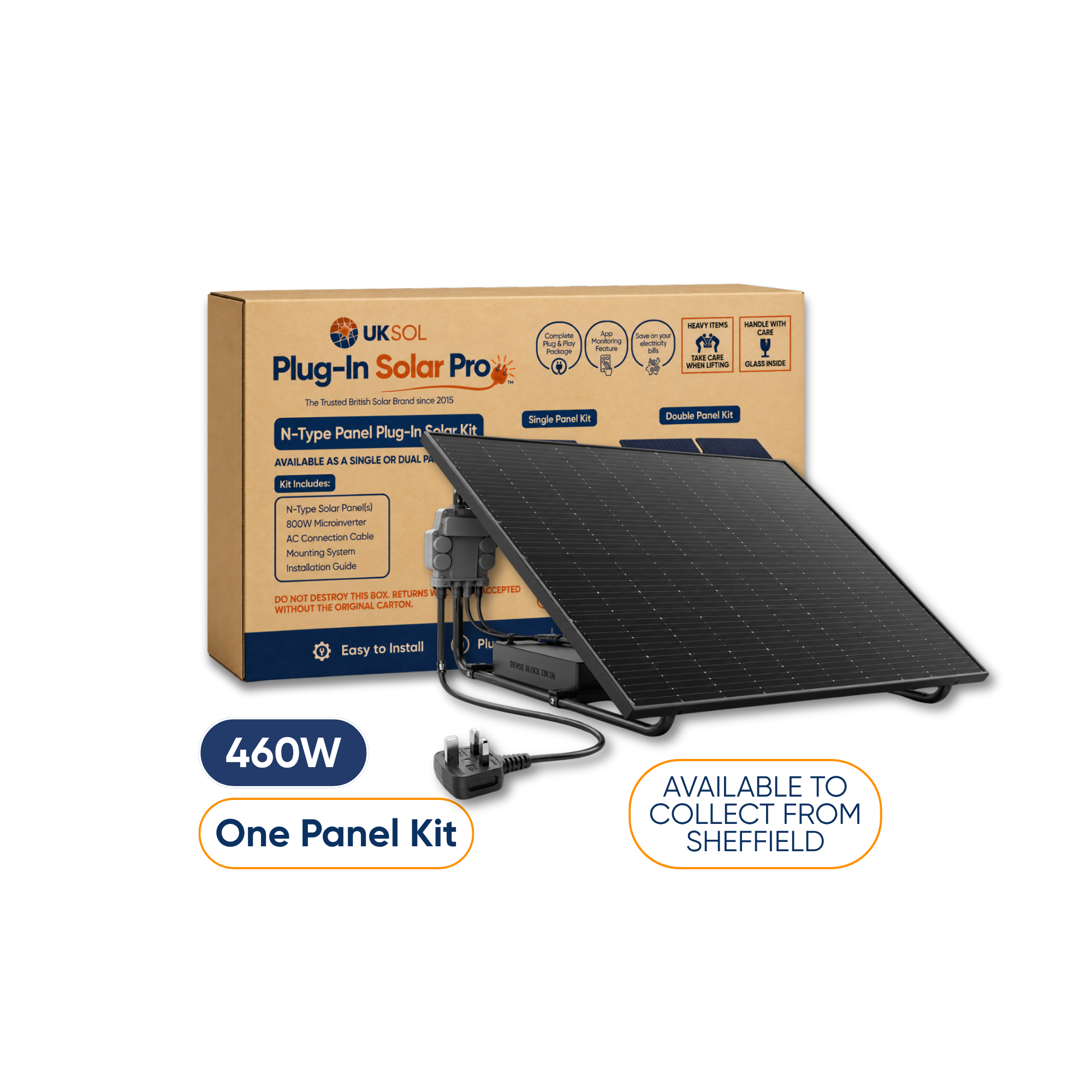 Compact 460W Plug-In Solar Pro Kit (Ground Mount Only)