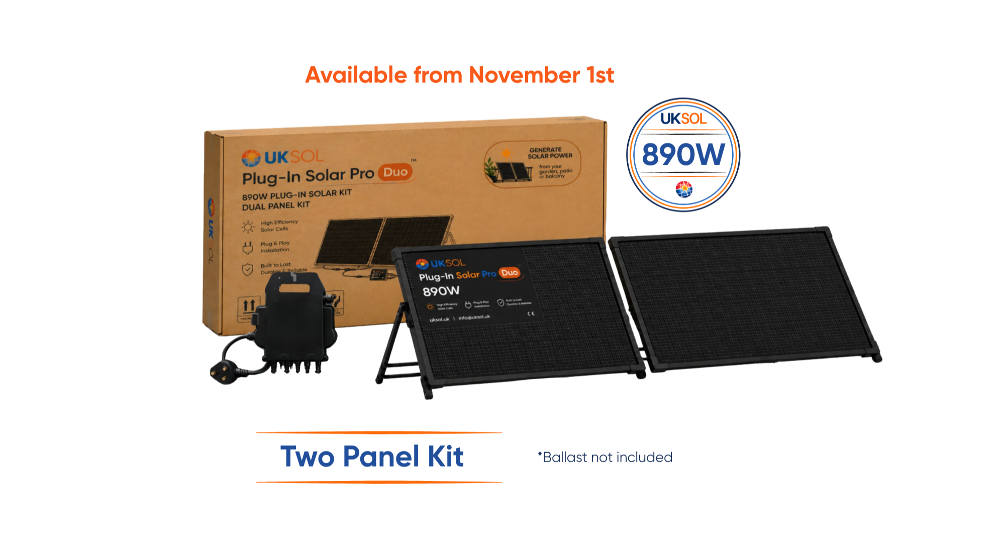 Duo - 890W (Plug-In Solar Pro) - Hybrid Mount