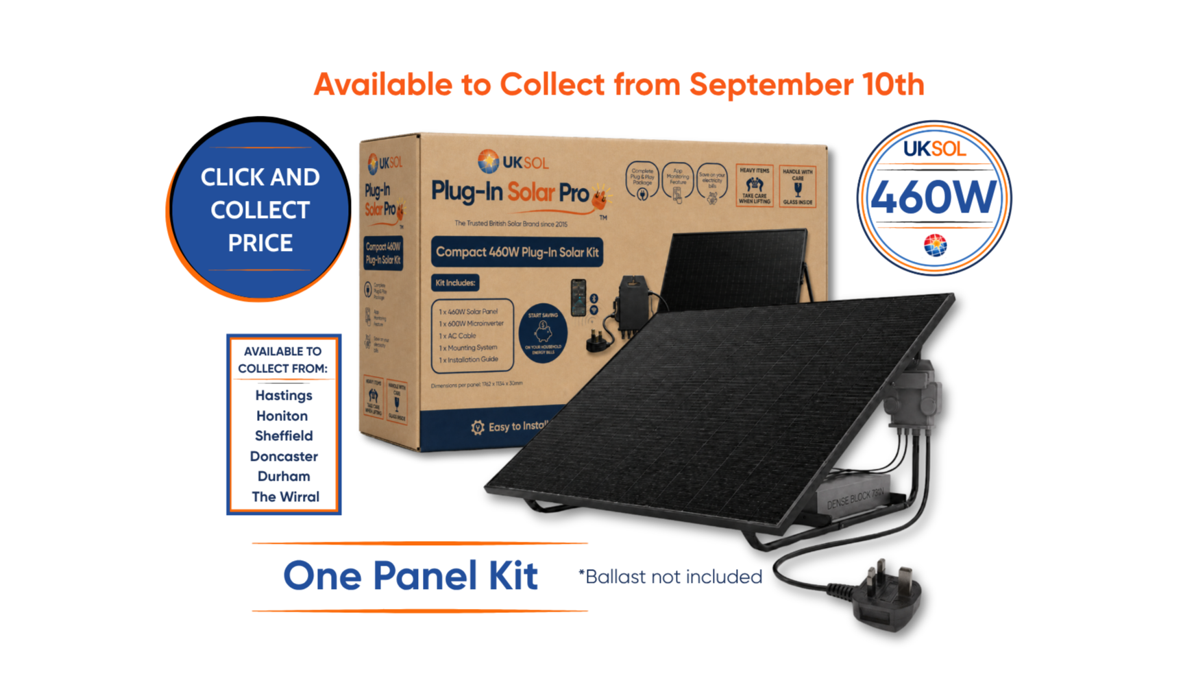 Compact 460W Plug-In Solar Pro Kit (Ground Mount Only) - Click and Collect