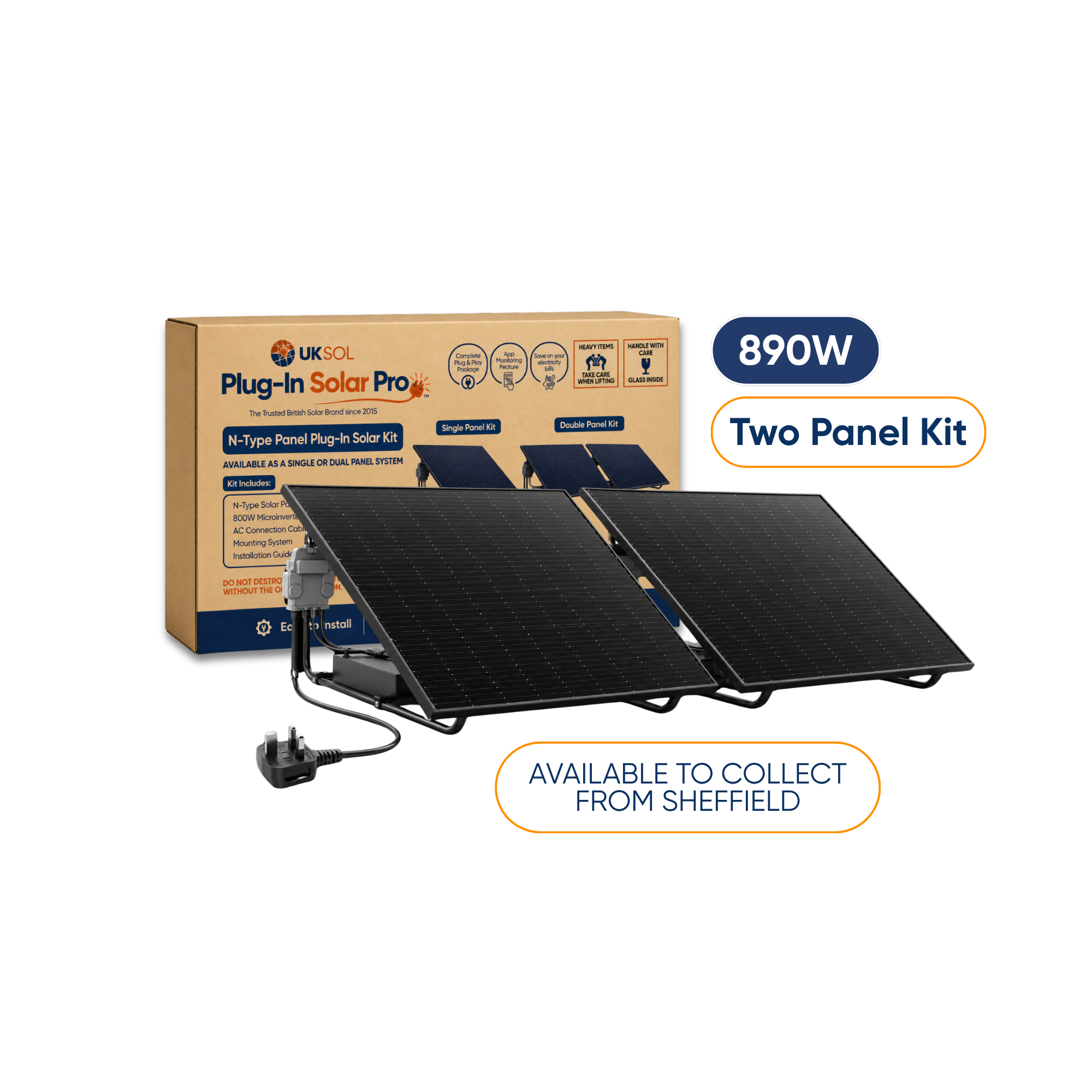 Duo 890W Plug-In Solar Pro Kit (Ground Mount Only)