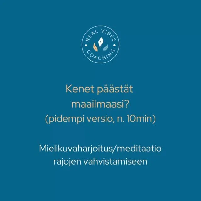 Päätin tehdä vielä uuden version aiemmasta mielikuvaharjoituksesta. Tämä on rauhallisempi ja hitaampi, niin ehdit päästä syvemmälle omaan mielikuvitusmaailmaasi. 💕🚪🏠
miltä harjoitus tuntui? M