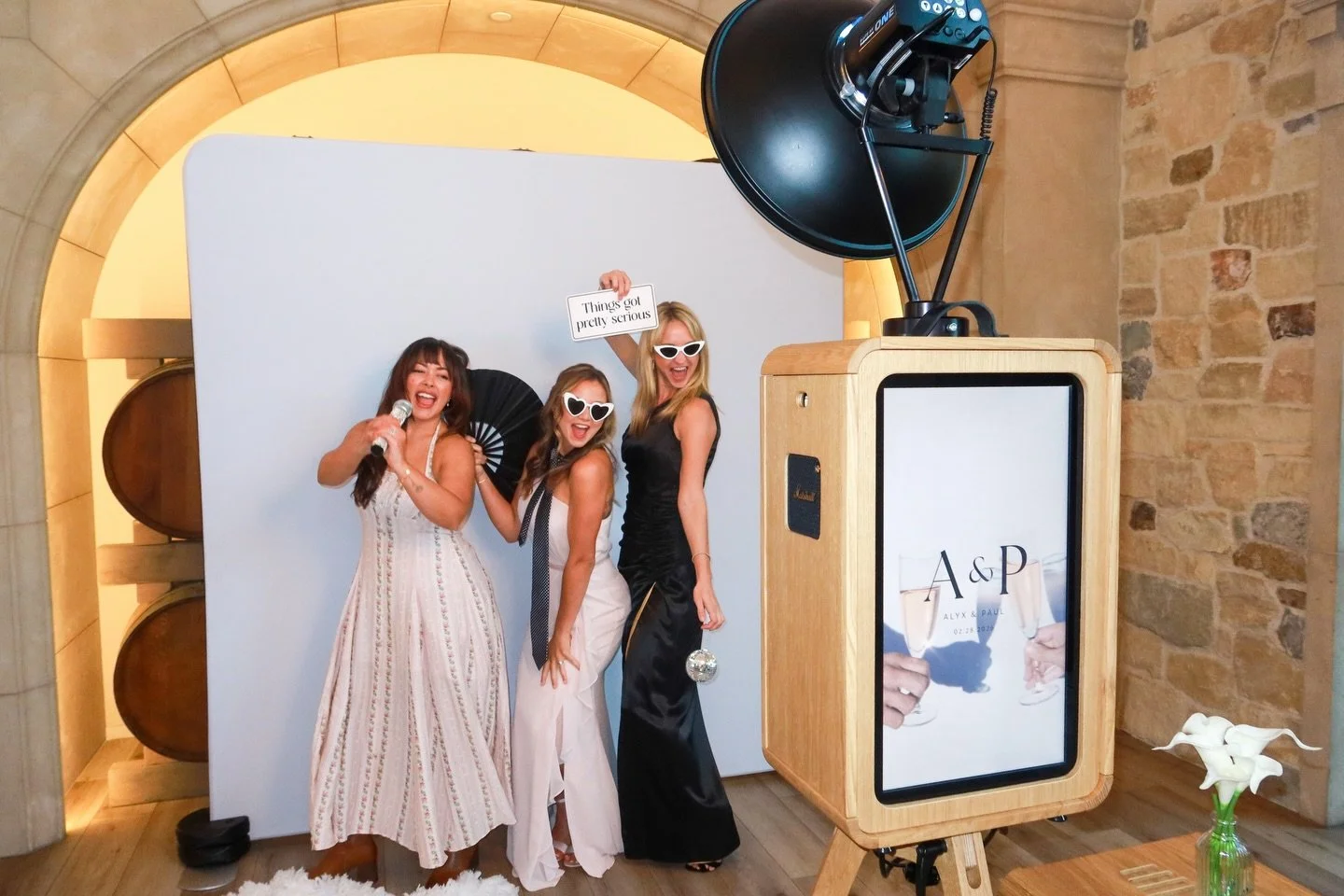 The energy in real life vs the final shot ⭐️
Our Oak Booth never misses! 

#ocphotobooth #laphotobooth #weddingphotobooth #luxuryphotobooth #woodenphotobooth