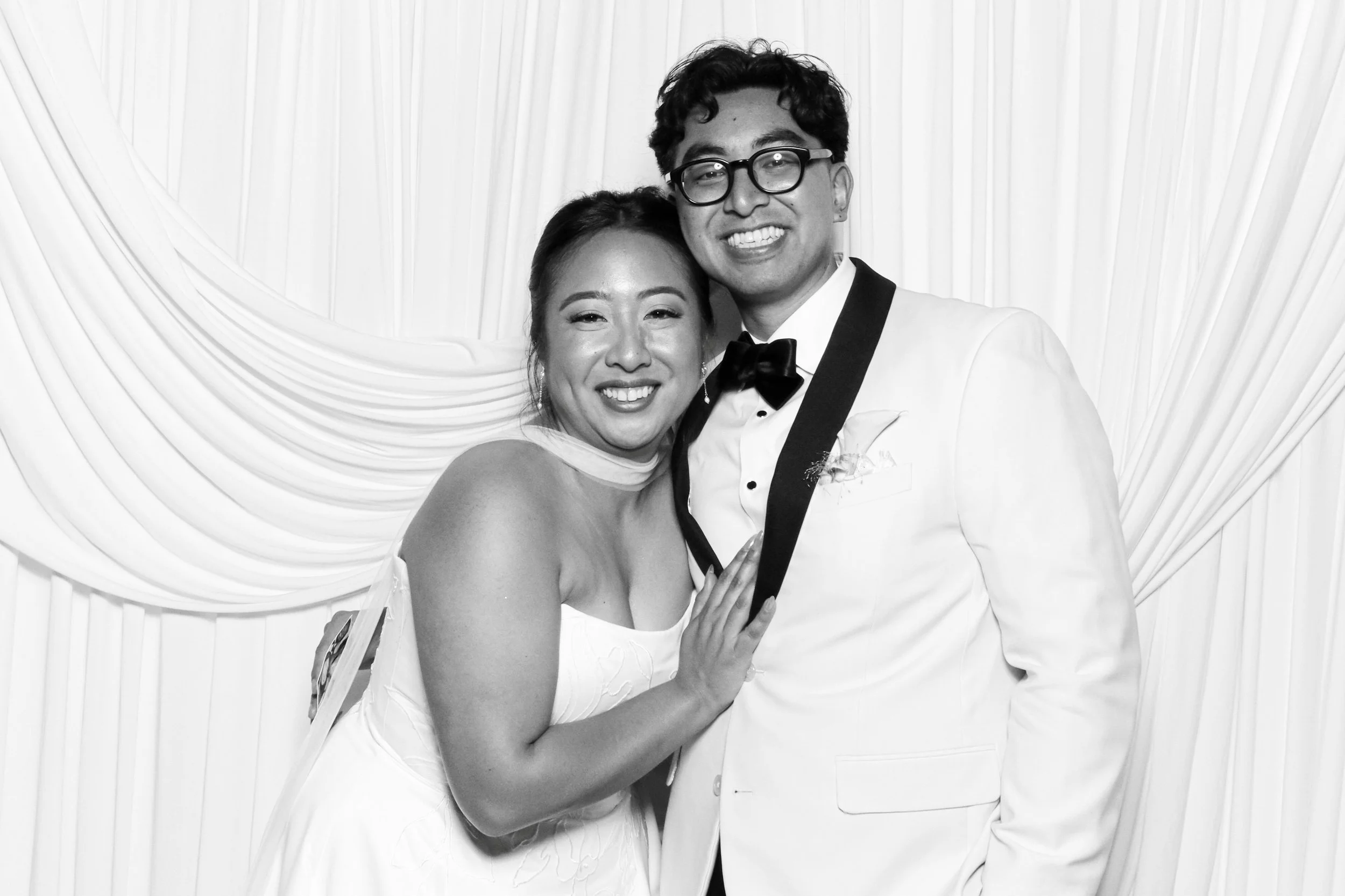 A little black &amp; white moment from the celebration. timeless, effortless, and always a favorite. 🖤

#orangecountyphotobooth #losangelesphotobooth #weddingphotobooth #sandiegophotobooth #glambooth