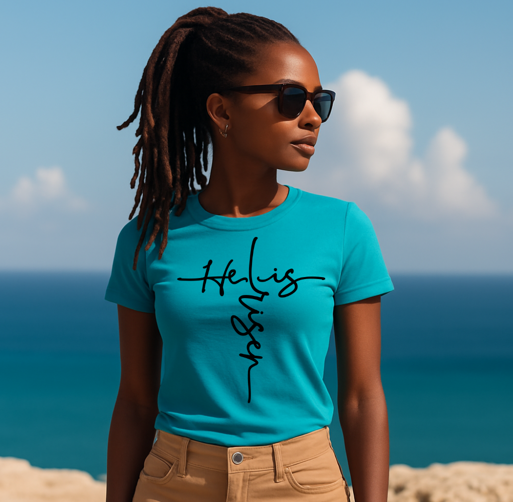 He is Risen - Black .PNG