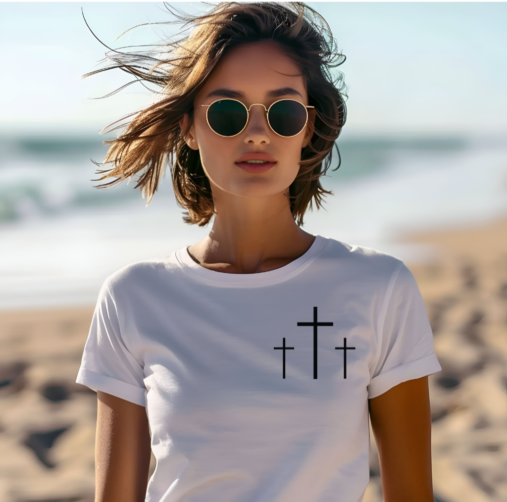 "Three Crosses-Faith Over Fear T-Shirt"