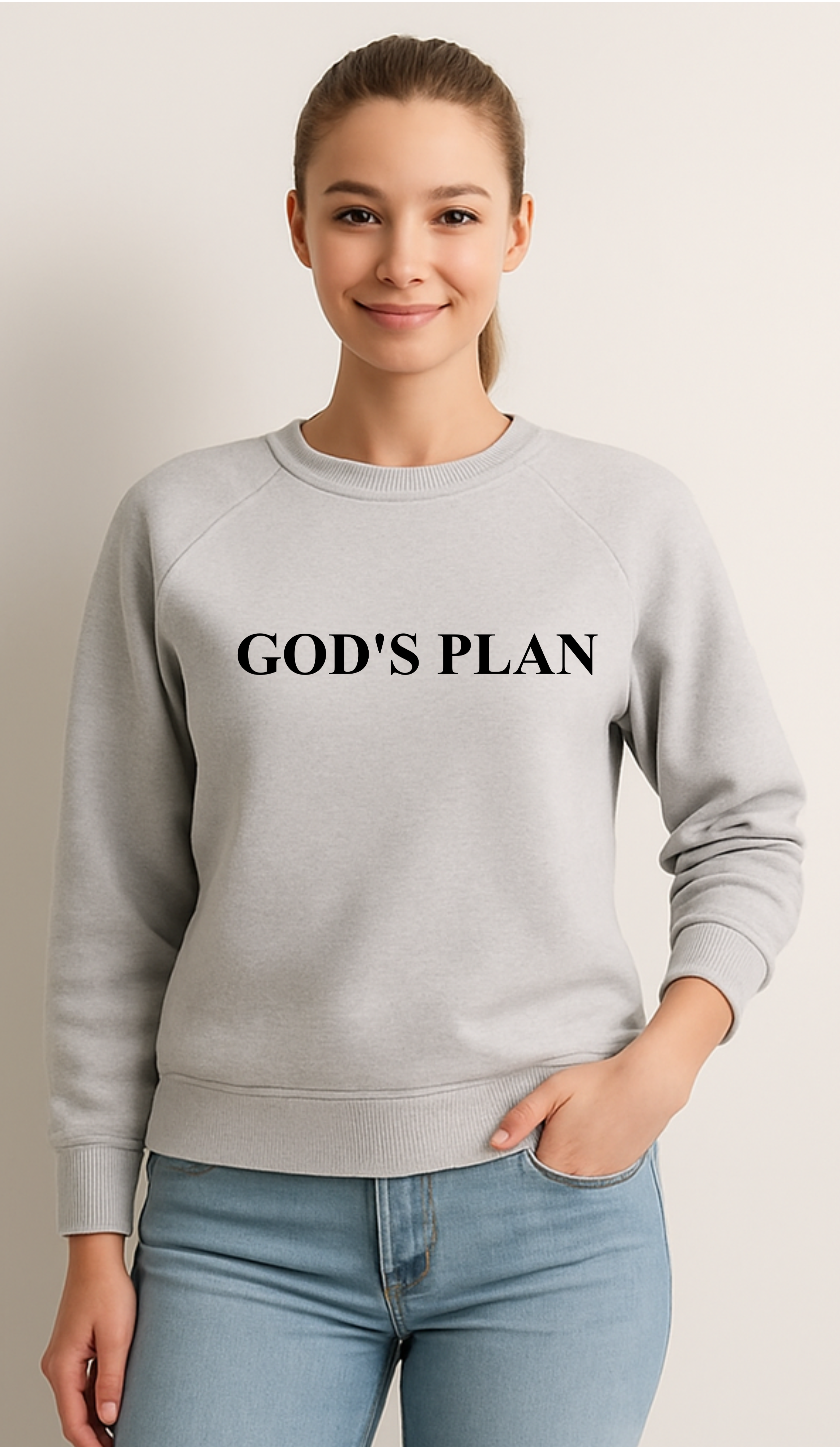 "God's Plan. Your Plan." Crew Sweatshirt.