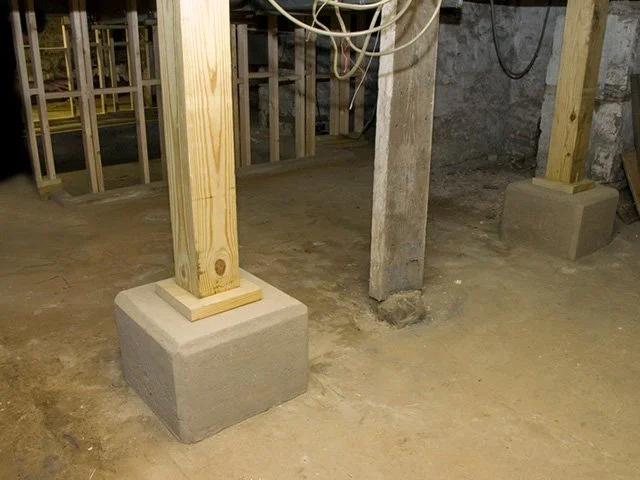  historic building structural reinforcement with concrete bases and structural framing by Connor Design-Build 