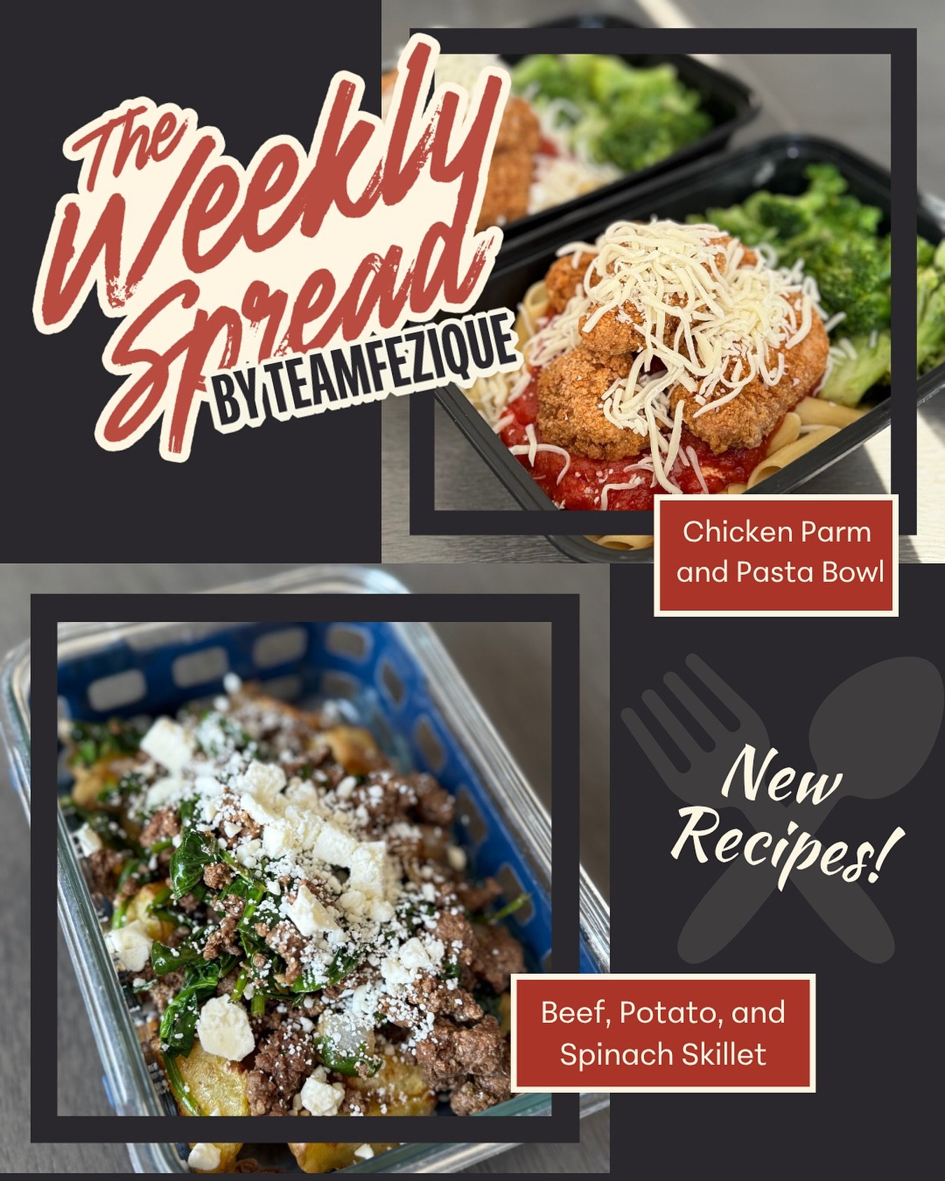 🥳 Week 1 of The Weekly Spread is here!!

We&rsquo;ve planned your meals, built your grocery lists, and made the week&rsquo;s lunches and dinners one less thing to think about. 

This week&rsquo;s spread is nothing short of 💣🔥. These meals are pack